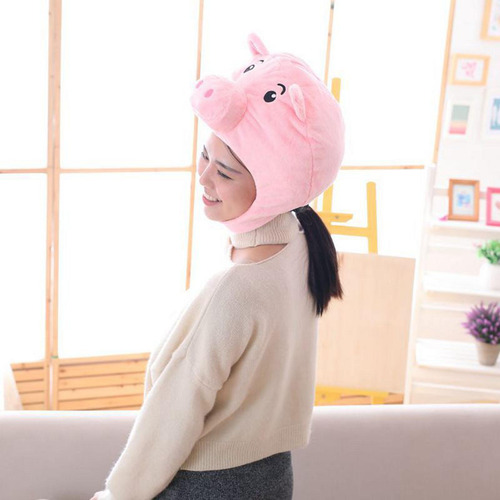 2 Bonito Gorro De Peluche De Cerdo, Disfraz De Utilería