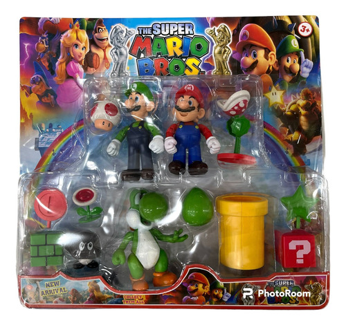 Set Muñecos Super Mario Bros Mario Luigi Goomba Yoshi Planta