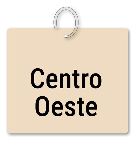 Chaveiro Centro Oeste Mdf Presente C/ Argola