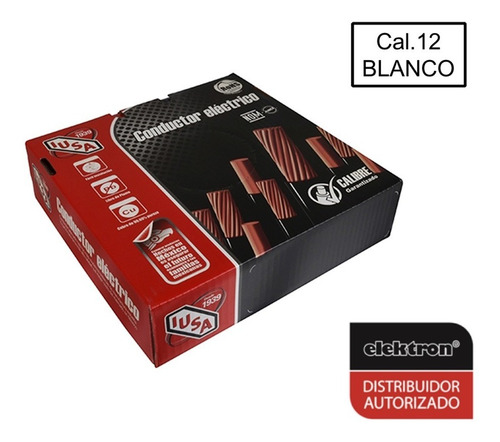 Imagen 3 de 7 de Kit 3 Cajas 100 Mts Cable Iusa Negro,blanco,rojo Thw Cal 12