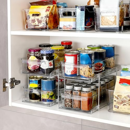 Organizador Transparente De 2 Piezas Y 2 Niveles Con Separad