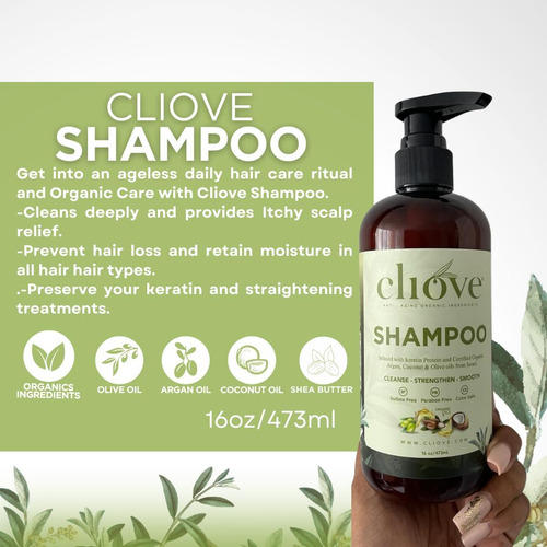 Shampoo Cliove | Tratamento Hidratante Capilar Com Proteína