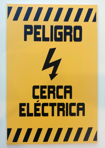 Cartel En En Pvc Peligro Cerca Eléctrica 