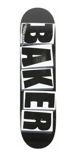 Tabla Patineta Logotipo Negro Blanco 8.25