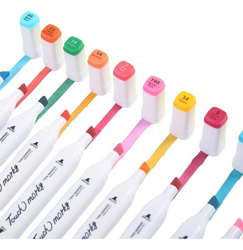 Marcador Conjunto Canetas Kit 168 Cores Permanente Ponta Cores Estojo Escolar Canetinha Touch