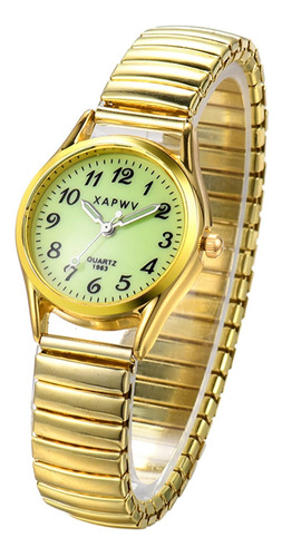 Reloj Mujer Avaner A52-13 Cuarzo Pulso Dorado En Acero