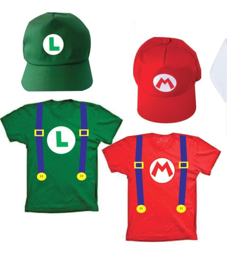 Mario Bros En Algodón + Gorro Excelente Calidad!!