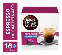 Comprar Café em Cápsula Torrado e Moído Descafeinado Espresso Nescafé Dolce Gusto Caixa 96g 16 Unidades