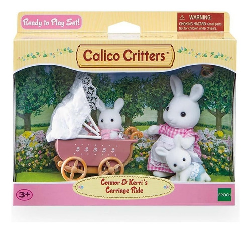 Calico Critters Connor Ternurines Mamá Conejo Carriola Bebé