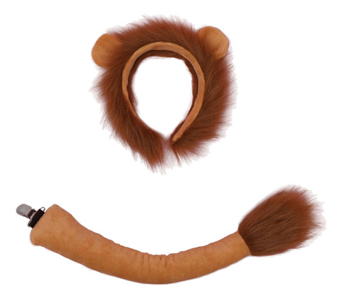 3 Lion Tail Ears Costume Set Fancy Dress Jungle Para Show