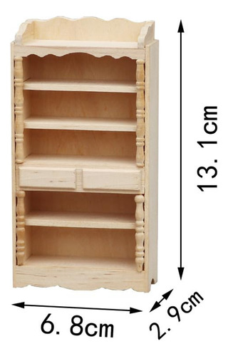Librería Clásica En Miniatura De Madera Expositora De Madera