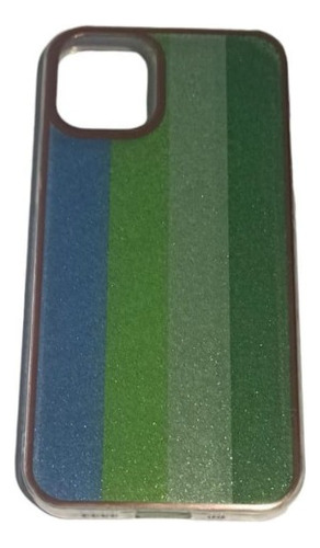 Funda Semirigida Delgada Brillos Dorado Para iPhone 12 Mini