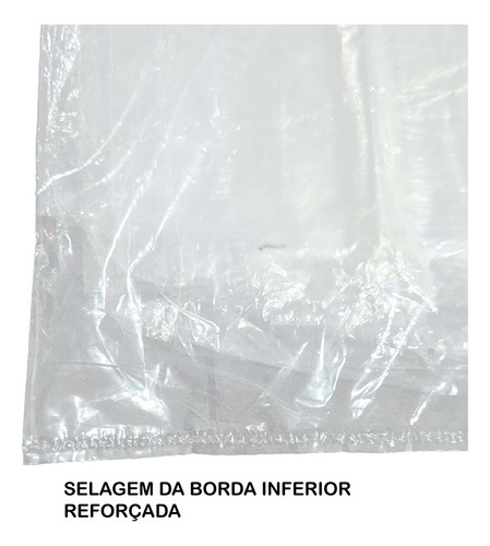 100 Saco Plástico 25x35 Freezer Fruta Lixo Transparente 0,06