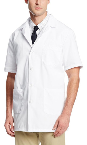 Uniformes Medicina Manga Corta Unisex Blanco Laboratorio