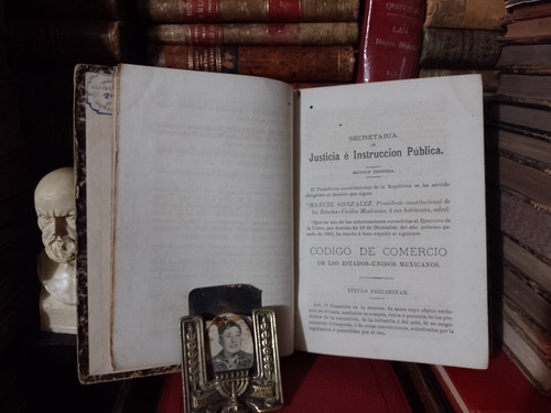 González Código De Comercio Estados Unidos Mexicanos 1884 (Usado)