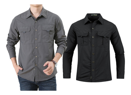 2 Pcs Camisa Táctica Ropa Militar Secado Rápido Para Hombres