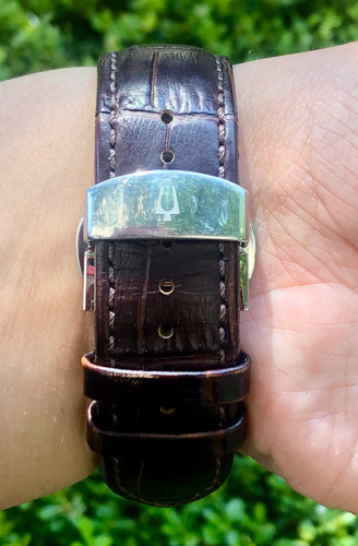 Reloj Bulova Corazón Abierto Automático Café Acero Hueso (Usado)