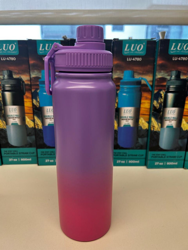 Botella Térmica Acero Inoxidable Frío/calor Grabado Laser Violeta Oscuro