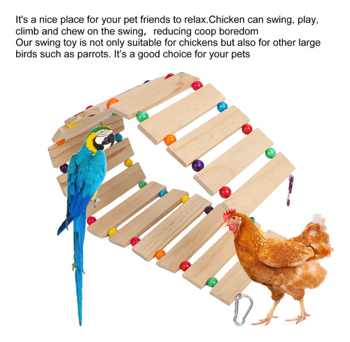 Columpio De Pollo Para Gallinas, Escalera De Madera, Comeder