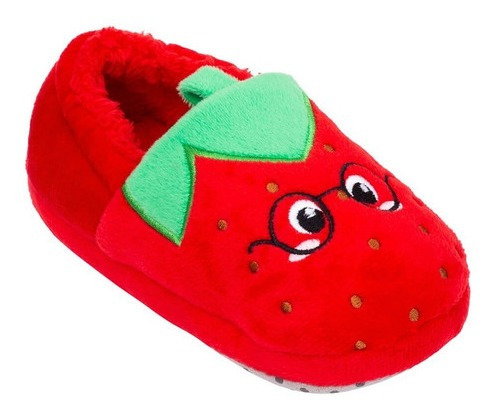 Pantufa Infantil Antiderrapante Menina Bebe Morangos Pimpolh