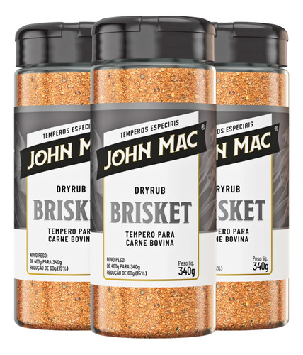 Tempero Carne Bovina Dry Rub Brisket John Mc 340g (3 Und)