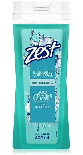 Zest Jabon Liquido Corporal Aqua Vitamina E Glicerina 400ml