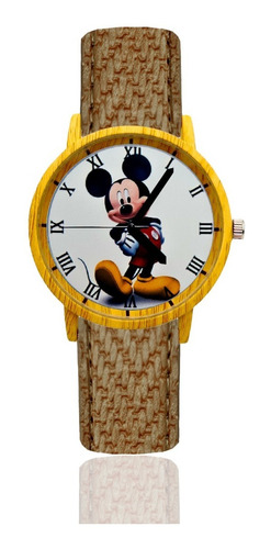 Reloj Mickey Mouse Estilo Madera Tureloj