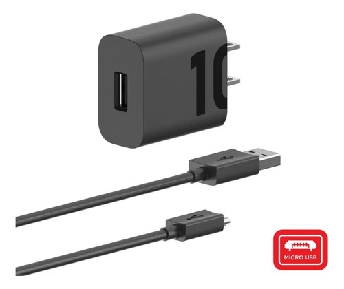 Cargador Motorola, 10W, Cable Salida USB con Micro USB de 1m
