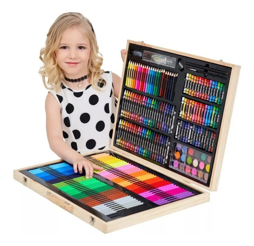 Set De Dibujo Estuche Para Pintar Lapices Colores Arte 251pc