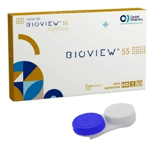 Lentes De Contato Bioview Asférica Hidrogel / Rápida Grau Esférico +5.00 Hipermetropia