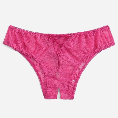 Braguitas De Encaje Floral Para Mujer, 1 Pieza, Sin Entrepie