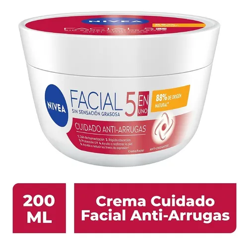 comprar Crema Facial Cuidado Anti-arrugas Nivea 5 En 1 - 200ml. Momento de aplicación Día Tipo de piel Mixta