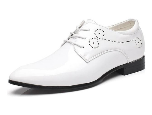 Zapatos Retro En Charol Blancos