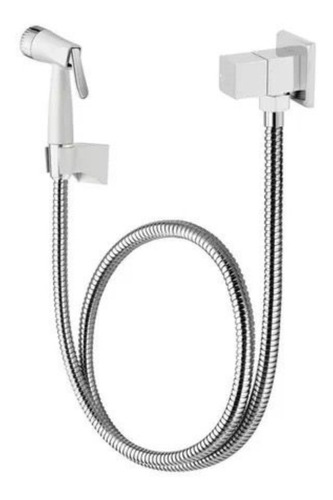 Ducha Higiênica Quadrada Metal Cromada 1/4 De Volta 120cm