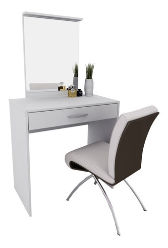 Imagen 1 de 10 de Tocador Organizador Cosmeticos Maquillador Blanco C/ Espejo+