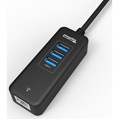 Enchufable Usb 3-port Hub 3.0 Con Una Función De Adaptador D