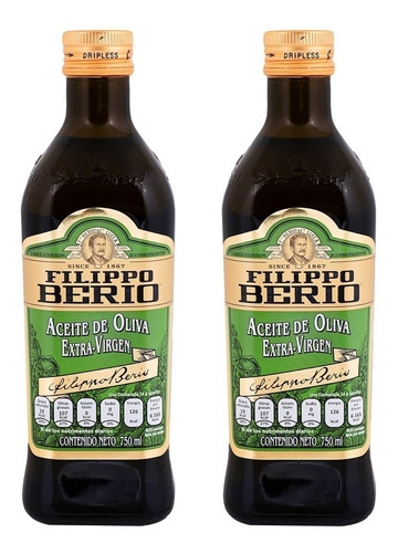 Aceite Oliva Extra Virgen Filippo Berio 750 Ml /dos Unidades