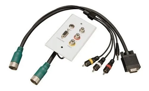 Easy Pull Tipo A Conectores M - F Vga Rca De Audio Y Vídeo C