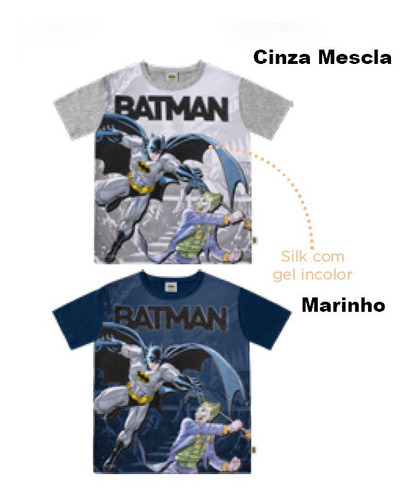 Camiseta Batman Fakini Infantil 02452 Original Tam 4 À 10
