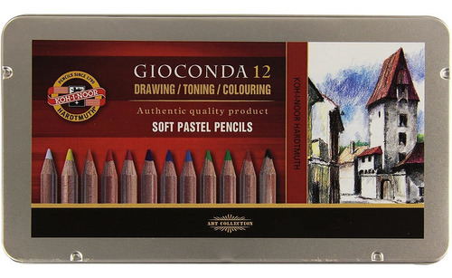 Set De 12 Lapices De Colores Pastel - Koh-i-noor Gioconda