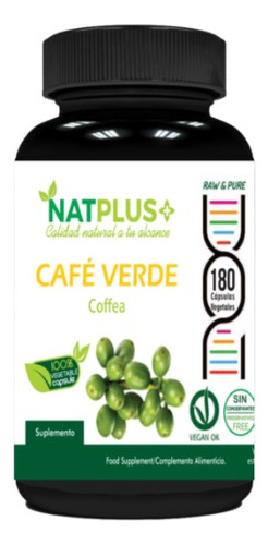 Café Verde 180 Cápsulas Vegetales 500mg - Natplus