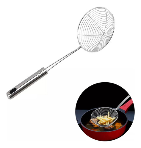 Colador Para Cocina Apto Calor Fideos Papas Acero Inoxidable