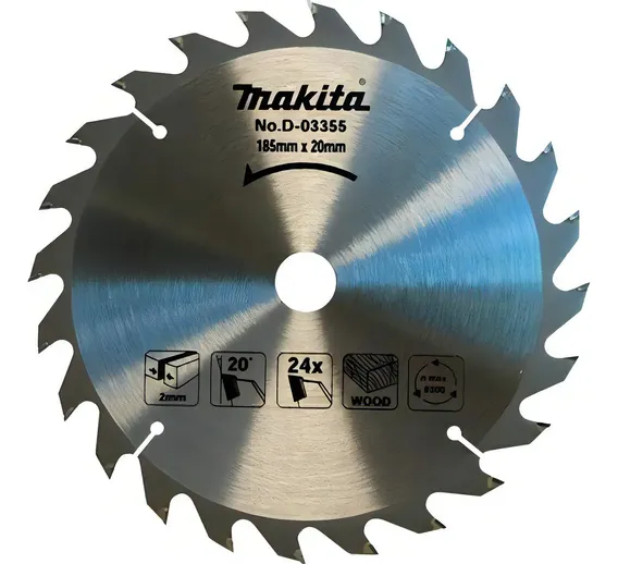 Disco Serra Madeira 185x20x24 Dente Makita D-03355