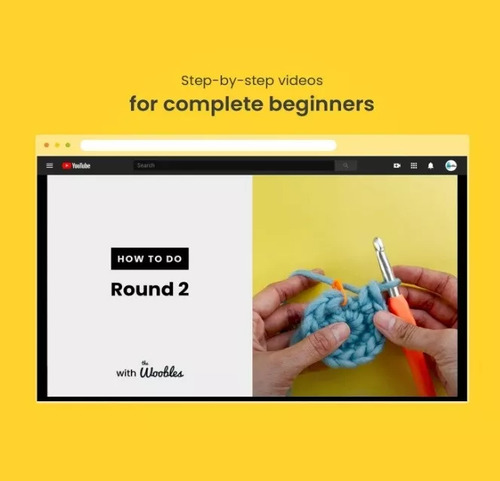 New Woobles Easy Peasy Yarn Beginner Crochet Toy Kit