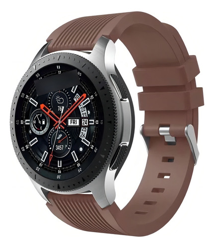 Correa De 22mm Para Galaxy Watch De Caucho Premium D15 Color Cafe