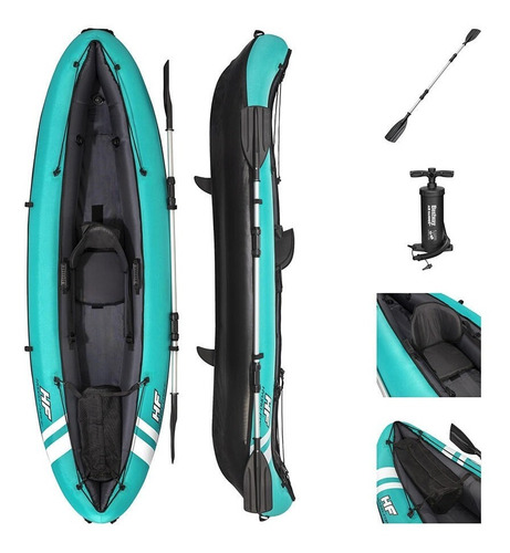 Kayak Canoa Inflable Semirigido Hydro Force (1 Persona)