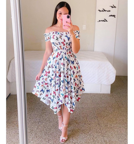 Vestido Largo Floral A La Moda Femenina Con Hombros Descubie