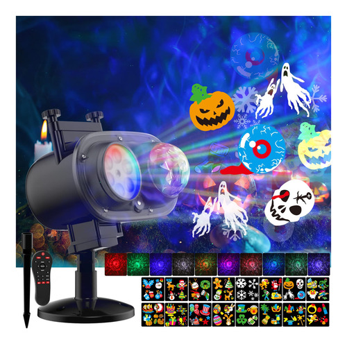 Proyector De Luces De Navidad De Halloween Para Exteriores,