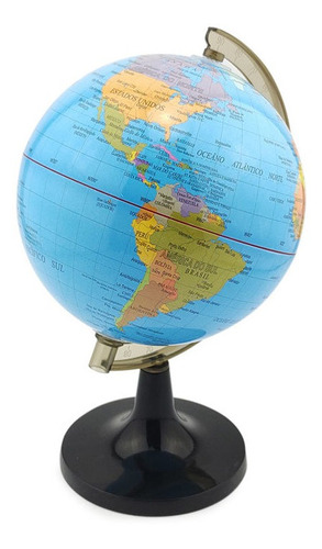 Globo Terrestre Decorativo Pequeno 14cm Geográfico Português