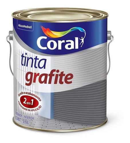 Tinta Para Metal Tinta Grafite Fosco Cinza Médio 3.6l Coral